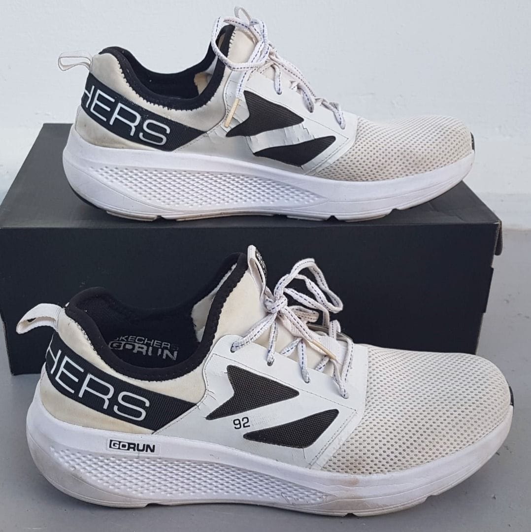 Skechers Go Run Elevate Sneakers - Chill White & Black Vibes 🏃‍♂️