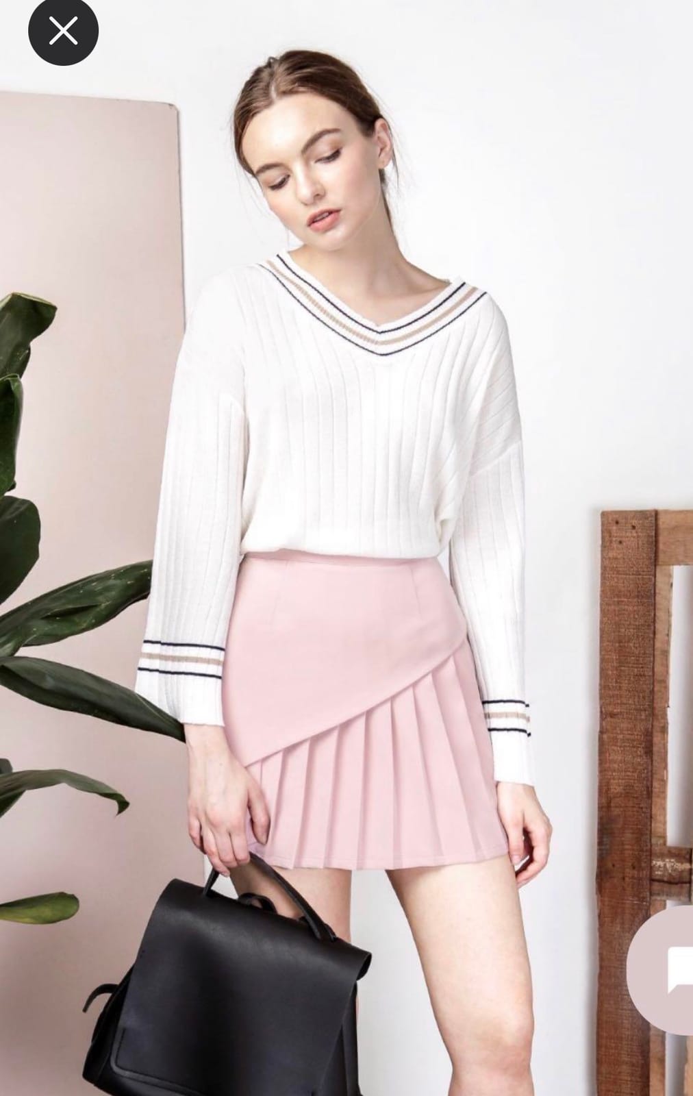 AndwellDressed Pleated Mauve Skirt (XS)