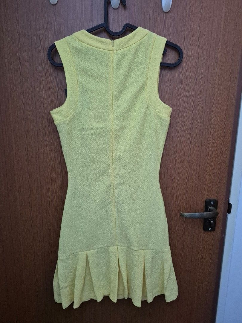 ASOS ASOS Yellow Textured Top with Pleated Hem - Photo 2