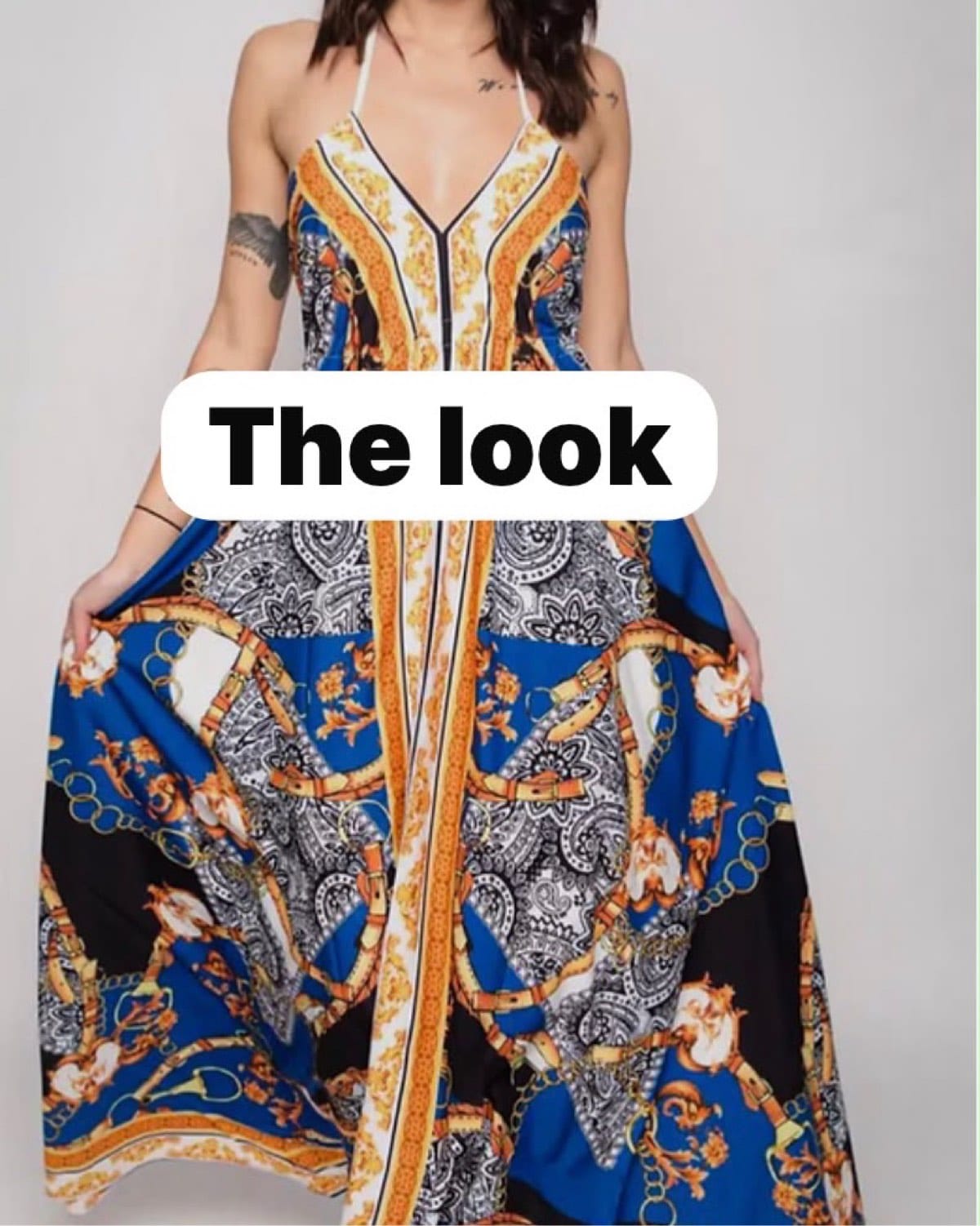 Boho Vibe Maxi Dress with Bold scarf Patterns - Photo 4
