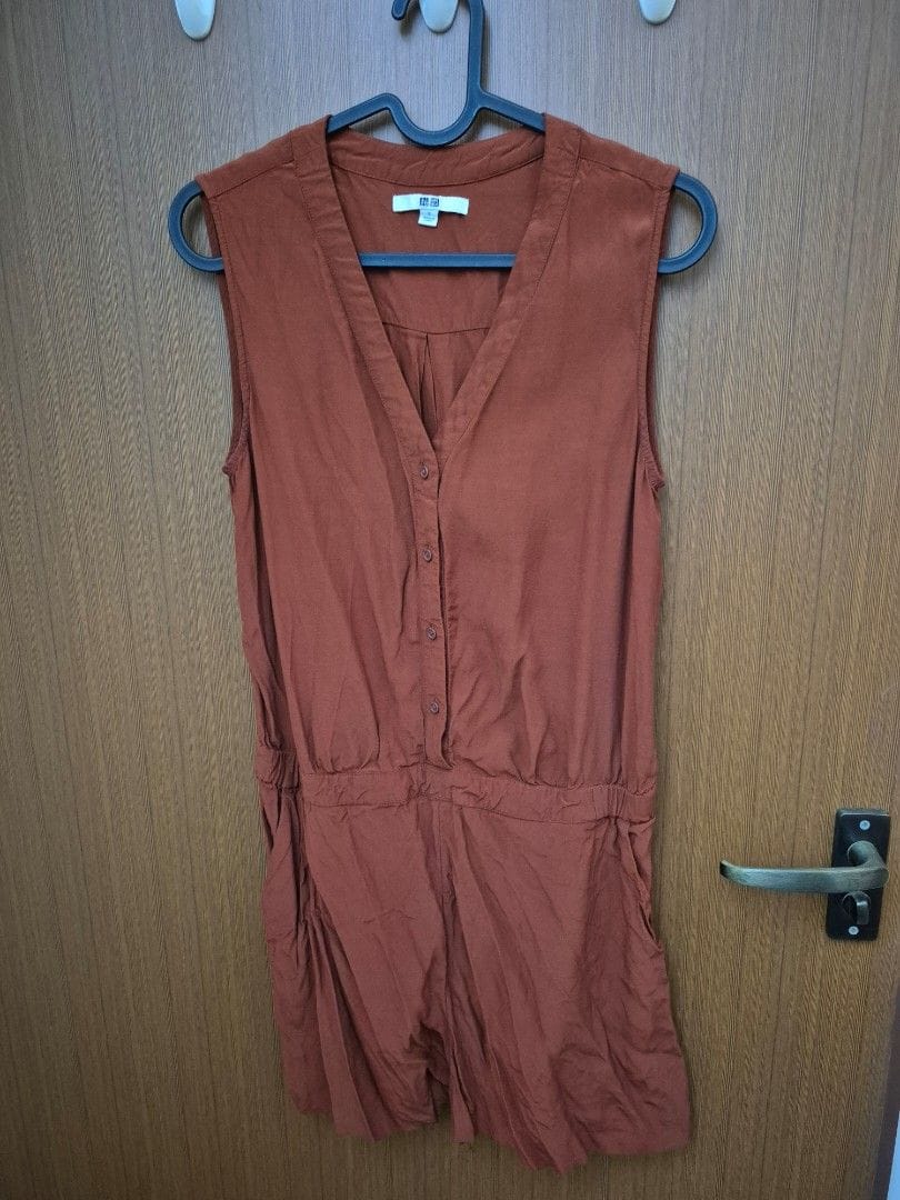 Rust Sleeveless Uniqlo Playsuit - Size S