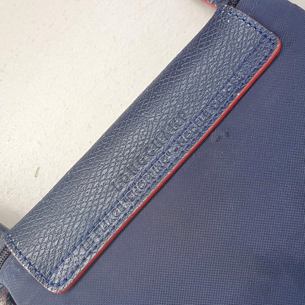 LONGCHAMP Original Longchamp Navy Blue Tote Bag, Modele Depose, LONG CHAMP LE PLIAGE Shopping, Cosmopolitan, Haute Couture, Luxury Tote Canvas Designer Bag, Sleek Leather Handle, Cross Body, Sling, Hand Carry, Sophistication, Urban Style, Your Everyday Bag - Photo 8