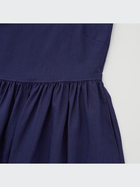 Uniqlo Uniqlo Linen Blend Sleeveless Shirring Dress - Off White - Photo 4