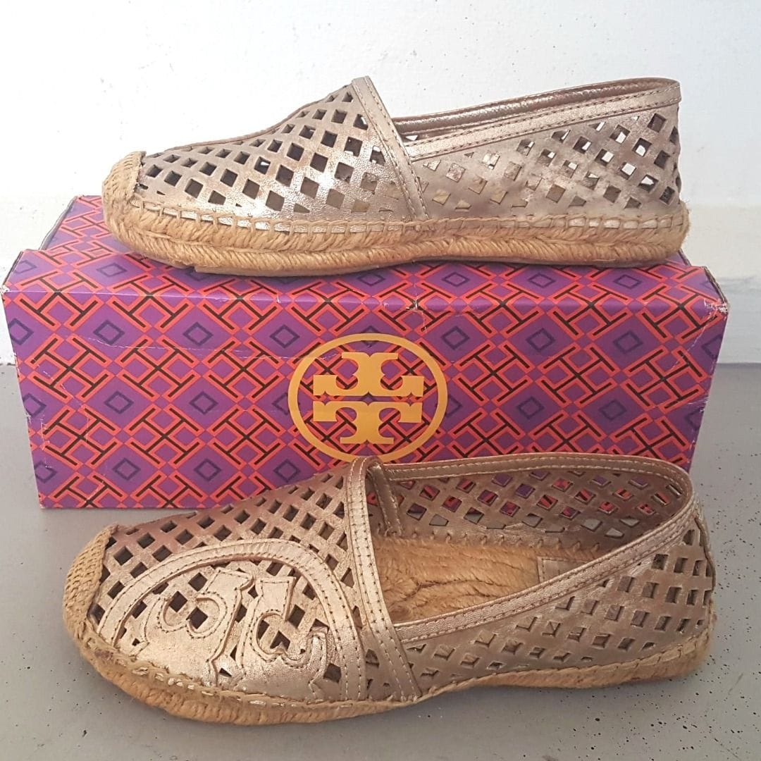 Tory Burch Metallic Espadrille Flats - Size 5.5 - Photo 2