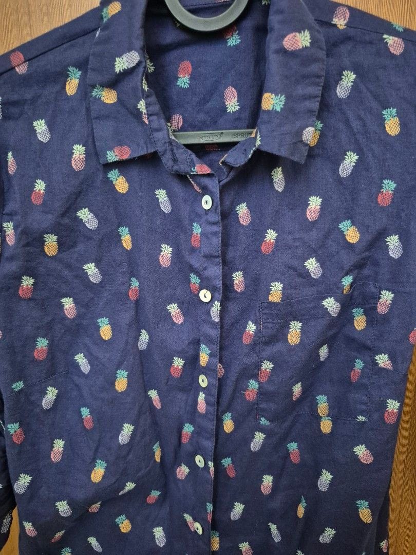 Mango Mango Pineapple Print Shirt - XS 🌴 - Photo 4