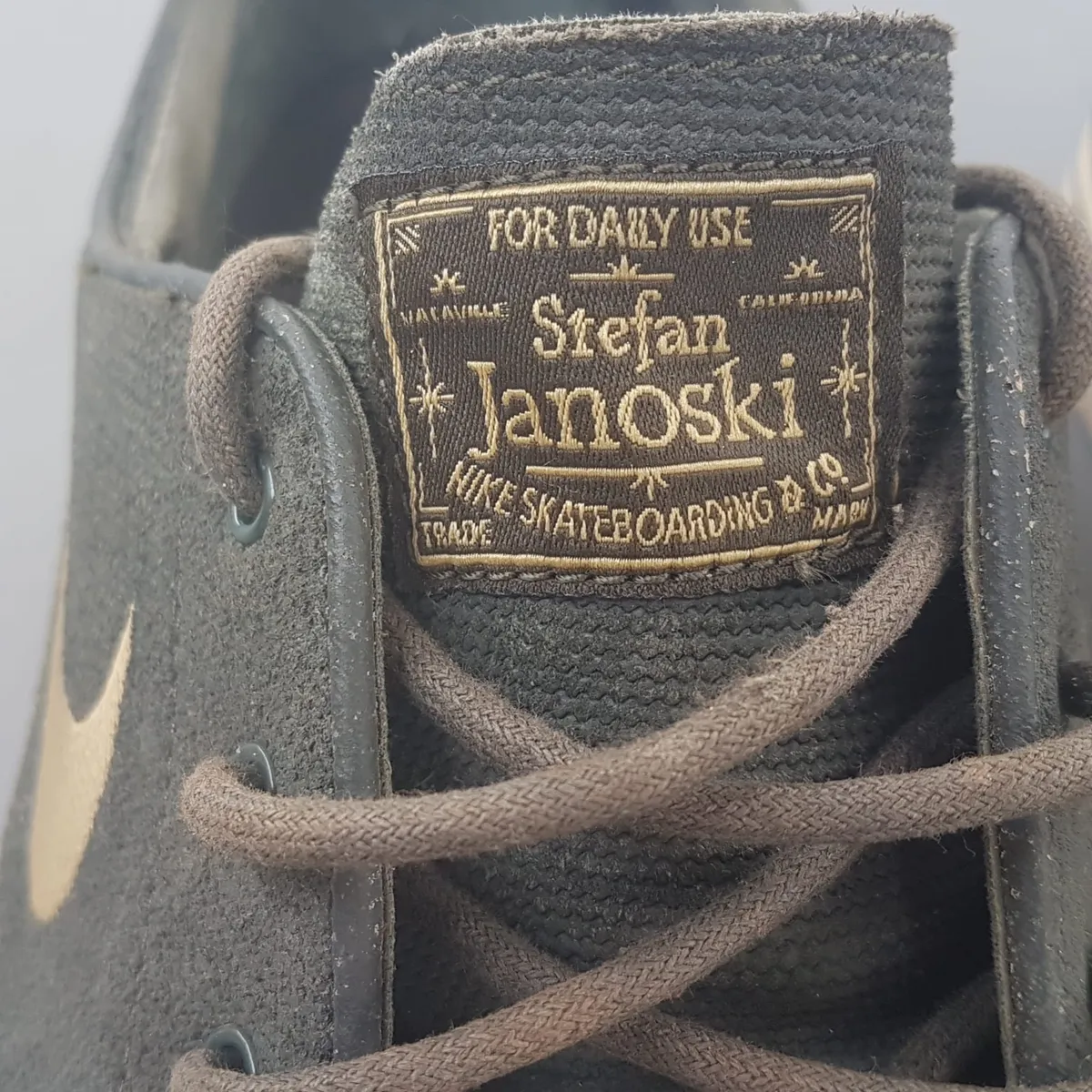 Nike Nike SB Stefan Janoski Sequoia, Filbert-White Sneakers, US 12, UK 11, EUR 46, CM 30, Canvas Shoes, Filbert Accents on Swoosh, Tongue Tab, Zoom Air Cushioning, Nike Skateboarding & Co., Pop Culture, Skate, Surf, Stunt, Streetwise, Everyday Shoes - Photo 8