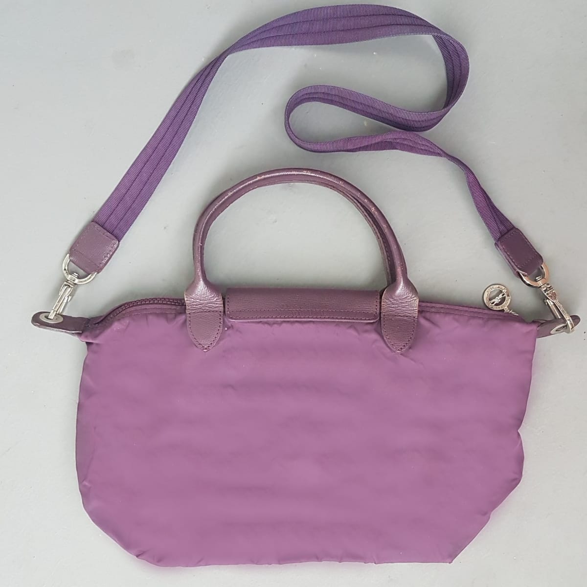 LONGCHAMP Longchamp Le Pliage Neo XS Shoulder Bag, Original LONG CHAMP Tote Bag, Purple Color, Cosmopolitan, Cool & Inspiration, Crossbody Strap, Sling Bag, Haute Couture, Luxury Canvas Designer Bag, Sleek Leather Handle & Flap, Urban Style, Pop Culture - Photo 6