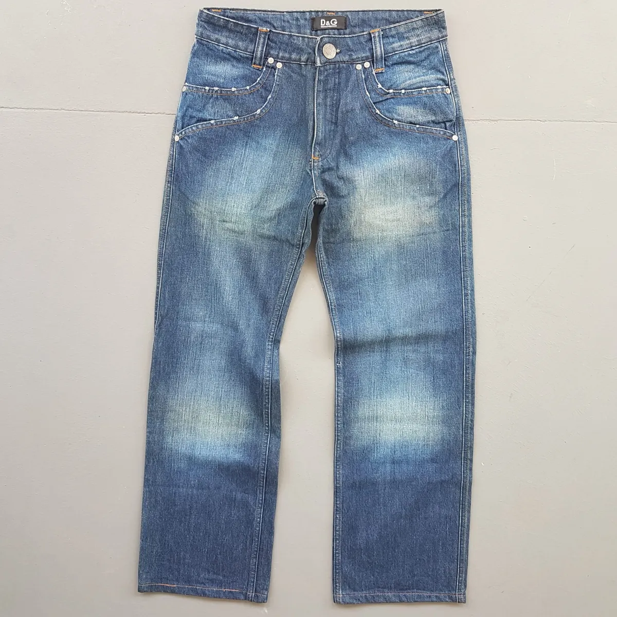 Dolce & Gabbana Retro DOLCE & GABBANA Denim Jeans, Cool Bootcut Flare Jeans, Size 29 D&G Bottoms, Double Front & Back Pockets, ITALIAN Designer Wear, Sophistication, Nostalgic Appeal, Vintage Pants, Timeless Classic, Luxury Living, Pop Culture, Cult Street Fashion