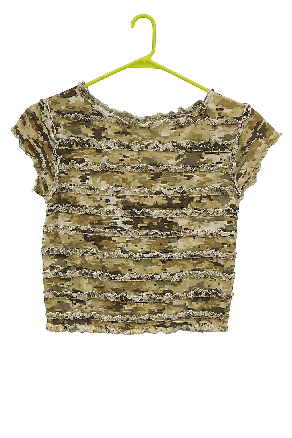 Camo Ruched Crop Top