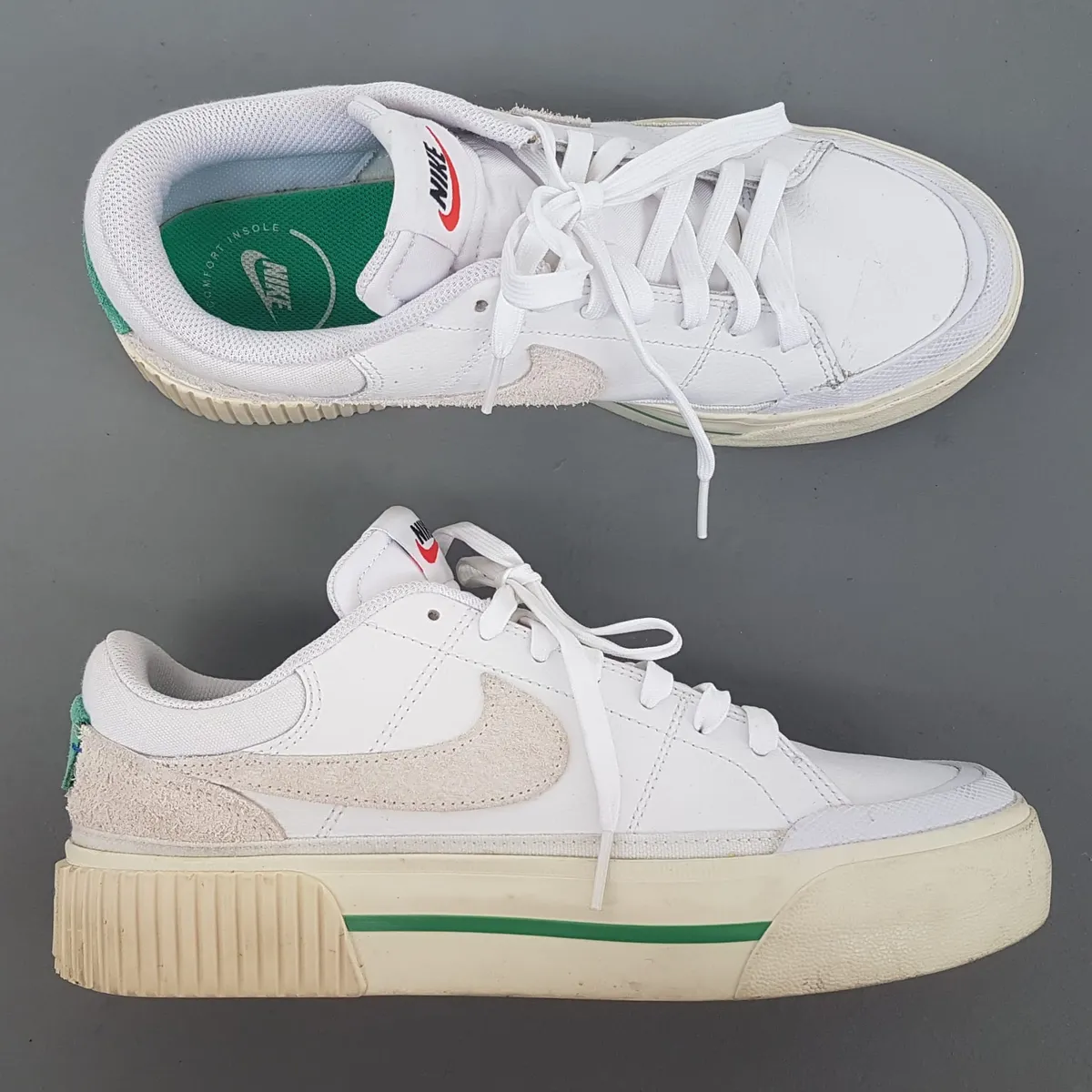 Nike Original NIKE COURT LEGACY LIFT Sneakers, US 9.5, UK 7, EUR 41, CM 26.5, Cosmopolitan, Cool White & Stadium Green Colorway, Sleek Designer Shoes, Cult Street Fashion, Sophistication, Roadster, Pop Culture, Timeless Appeal, Pop Culture, Everyday Runway - Photo 5