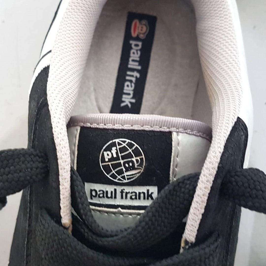 Paul Frank Original PAUL FRANK Designer Sneakers, Cool Black Gray Shoes, Cosmopolitan, Continental, US 10, UK 9, EU 44, JP 270, Trendy MONKEY Logo, Sleek Model, Sophistication, Timeless Appeal, Streetwise, Pop Culture, Hip Hop, Rock Star, Cult Street Fashion - Photo 6