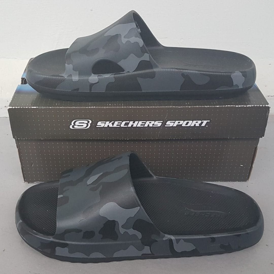 Skechers Black Camo Foamies Slip-On Slides (US 13, UK 12) - Photo 3