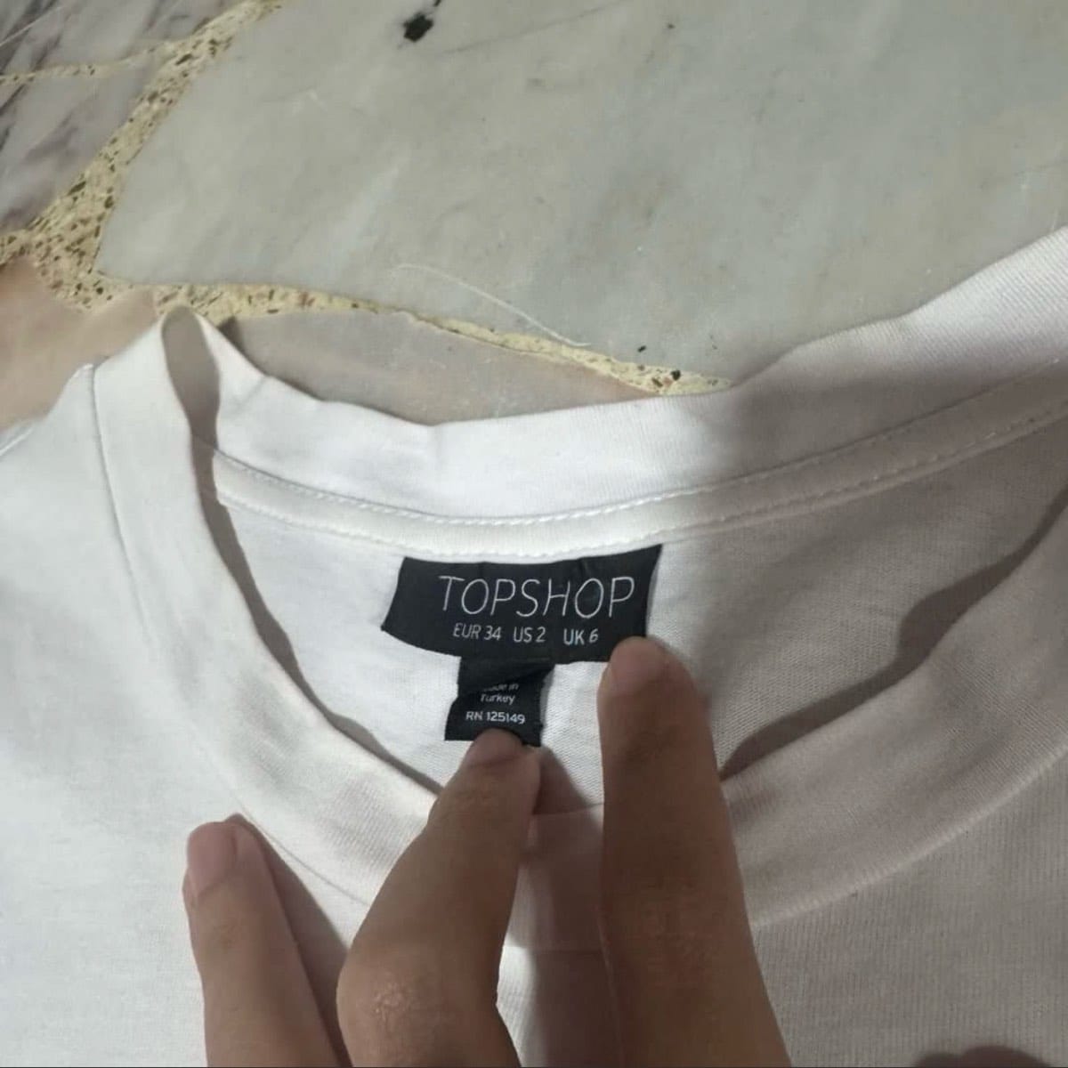 Topshop Cute White Tee with Pink Heart Patch - Photo 3