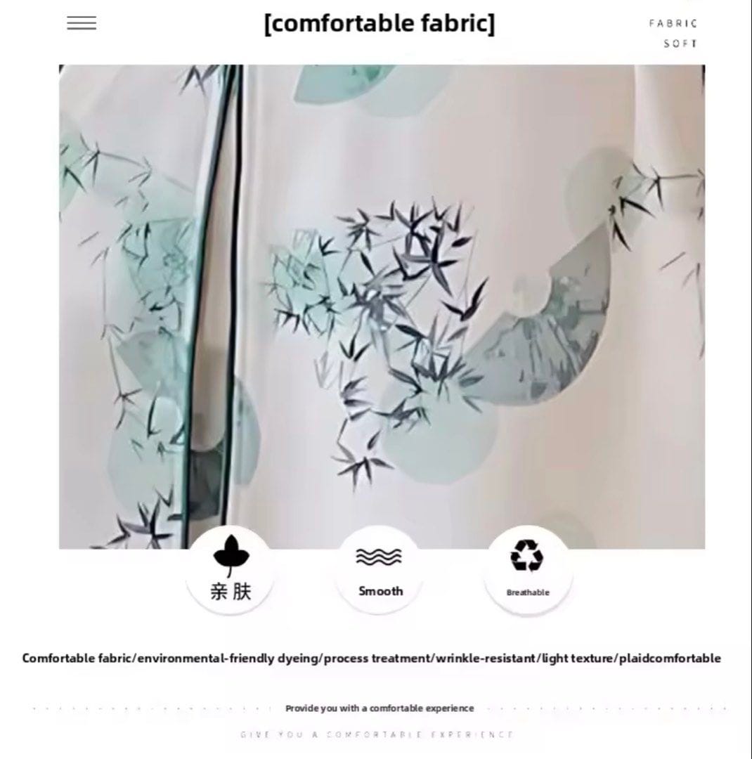 Young Women's Fashionable Chinese Style Reformed Qipao Set Short Skirt And Shorts Two-Piece Light And Breathable Summer Outfit - Photo 10