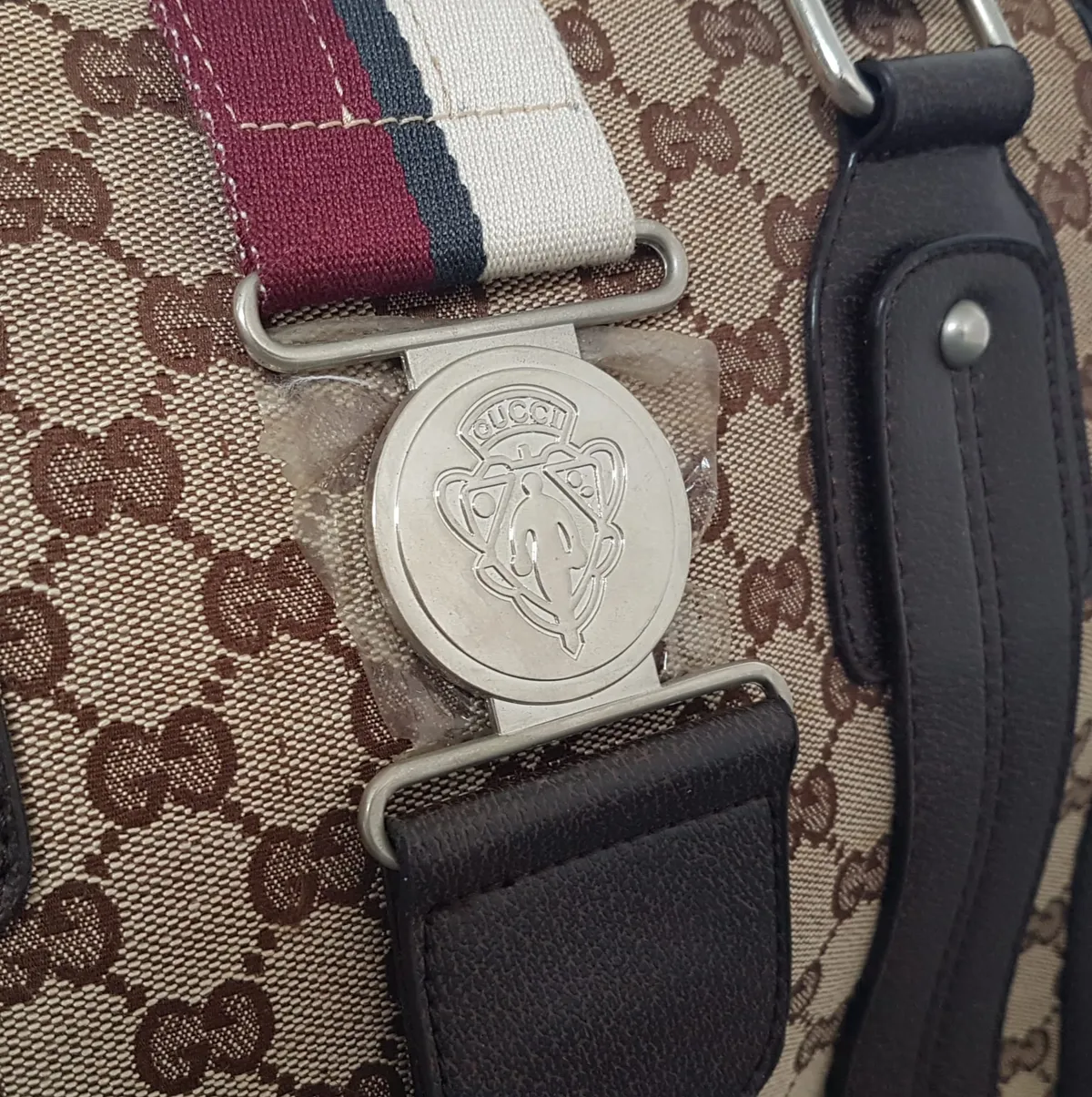 Gucci Retro GUCCI Aviatrix Boston Bag, ITALY, Gucci GG Monogram, Brown & Beige, Gucci Crest Enclosure, Cosmopolitan, Tote, Duffle, Haute Couture, Luxury Bag, Urban Style, Pop Culture, Sophistication, Timeless Appeal, Cult Street Fashion, Everyday Handbag, - Photo 7