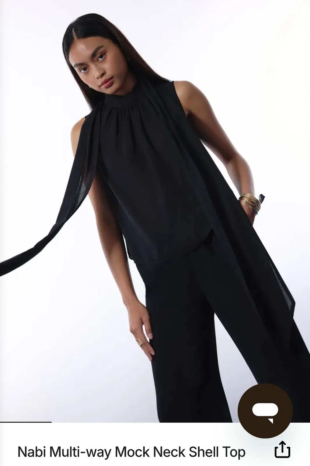 Love Bonito Multi-way Mock Neck Shell Top