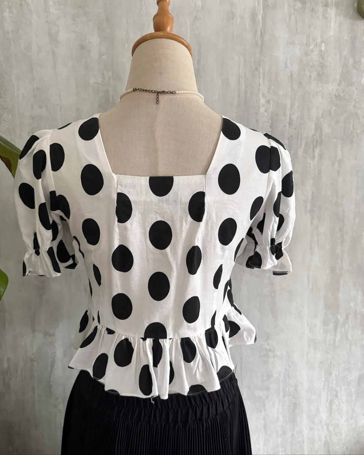 NA Cute Polka Dot Ruffle Top - Photo 2