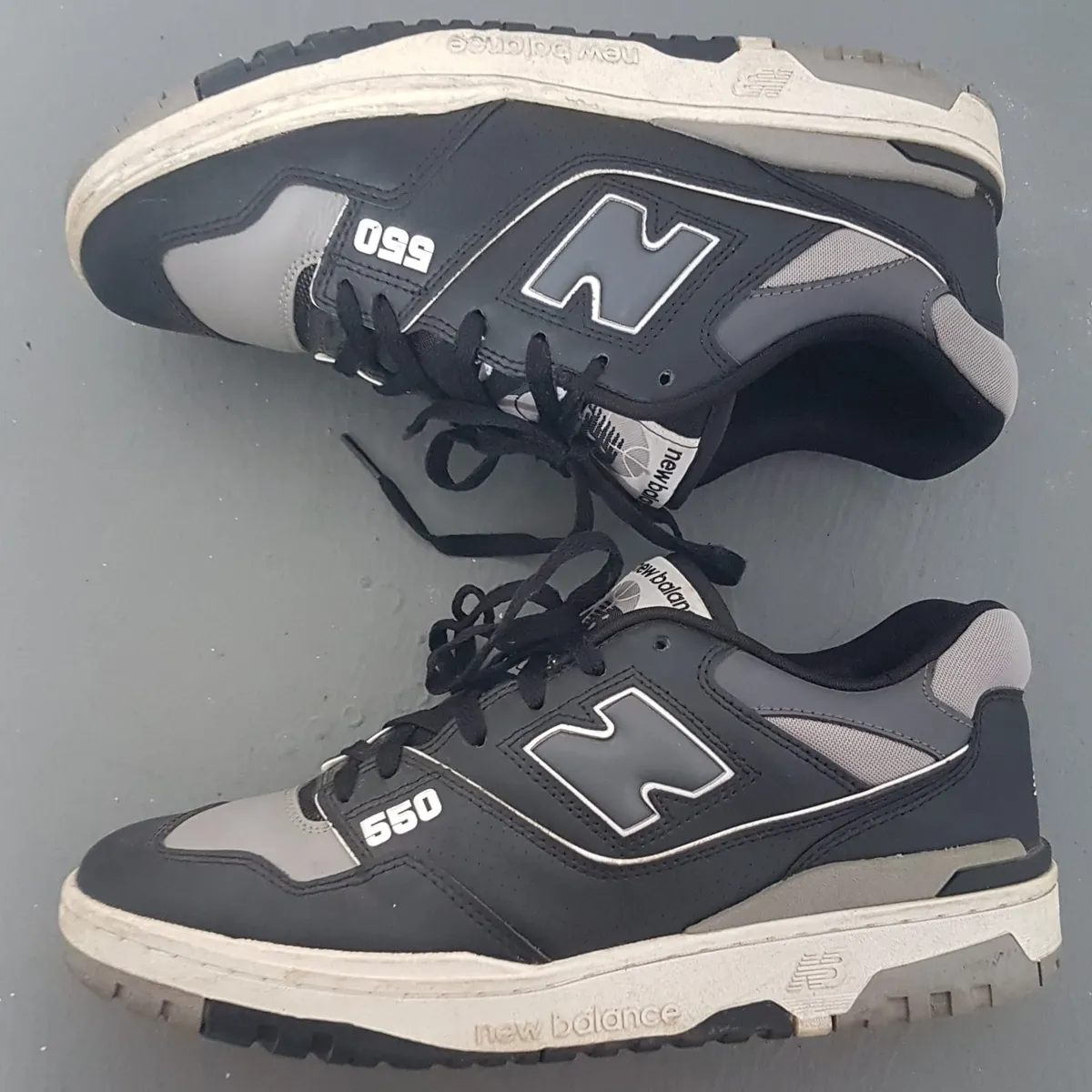 New Balance Retro New Balance 550 Shadow Sneakers, Cool Black, Marble & Grey Colorway, US 10, UK 9.5, EUR 44, CM 28, Cosmopolitan, Vintage NB Basketball Shoes, Timeless Appeal, Urban Style, Sophistication, Streetwise, Everyday Fashion - Photo 9