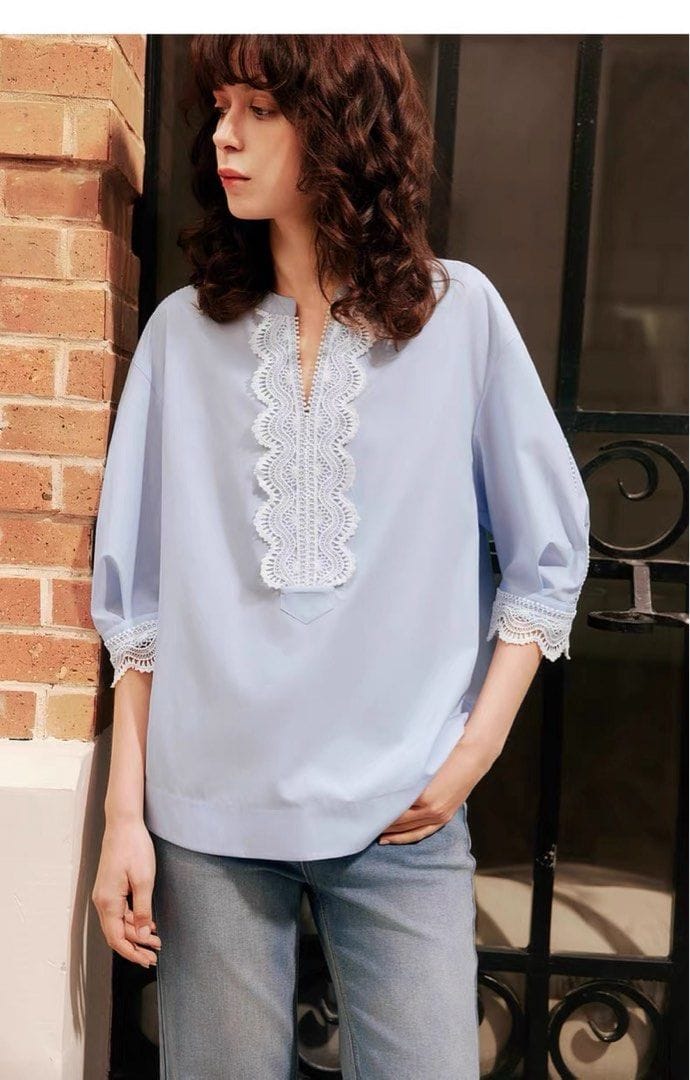 ELLE Chic French lace blouse - Comfy vibes - Photo 3