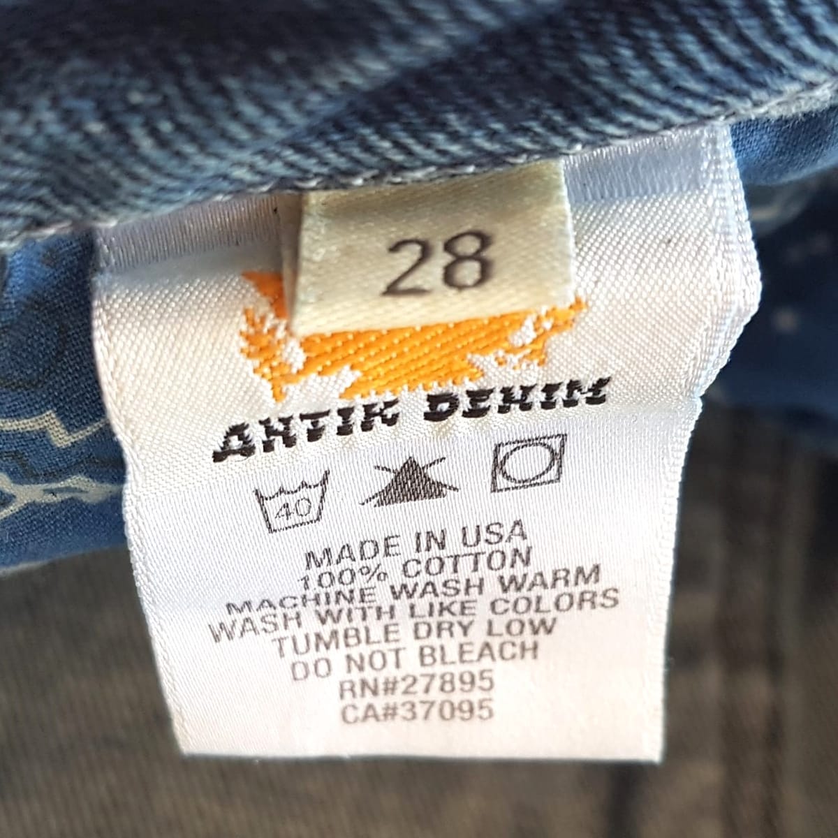 ANTIK Vintage ANTIK Denim Jeans, Made in USA, Cool Distressed Patchwork Bottoms, Size 28, Cosmopolitan, Unique Custom Handmade Designer Wear, Sophistication, Nostalgic Appeal, Retro Pants, Timeless Classic, Luxury Living, Pop Culture, Cult Street Fashion - Photo 6