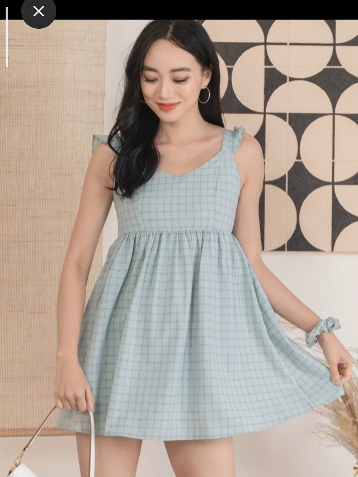 SSD Rowan Blue Checkered Dress - Brand New!