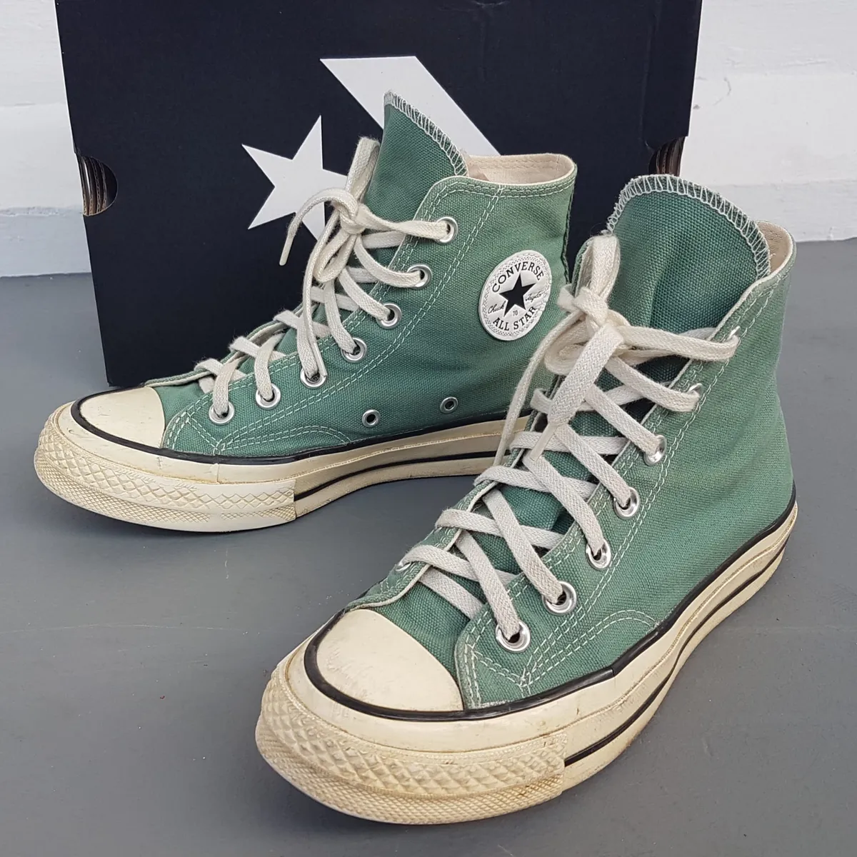Converse Original Converse Chuck Taylor High Top Sneakers, Chuck Hi Admiral Elm Model, US 6, UK 4, EUR 36.5, CM 23, Retro Canvas Shoes, Green Colorway, Cushioned Insole, Timeless Appeal, Urban Style, Cosmopolitan, Pop Culture, Roadster, Cult Street Fashion - Photo 4