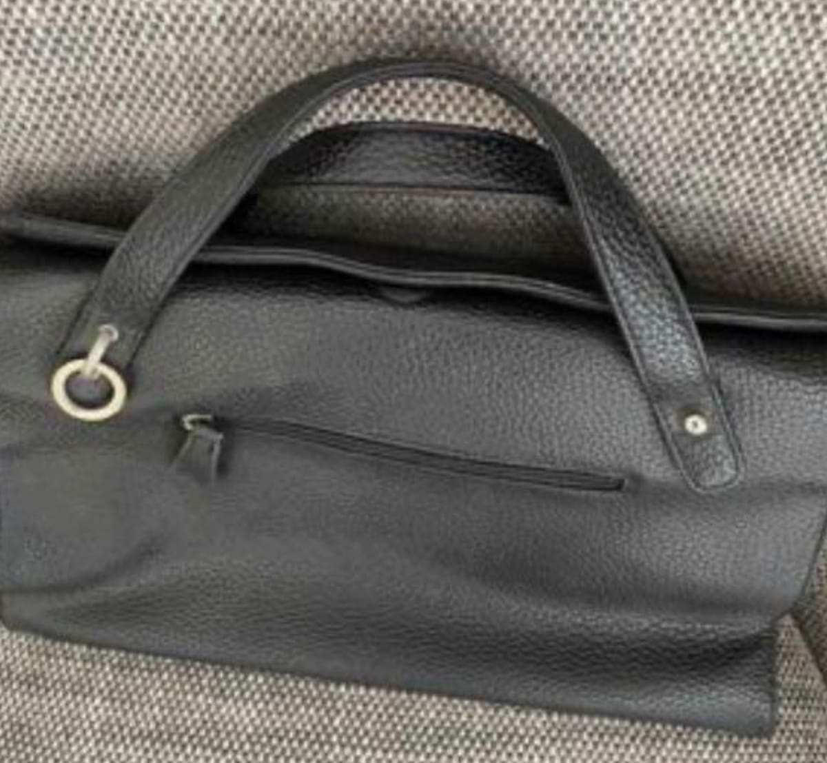 Chic Black Leather Tote Bag
