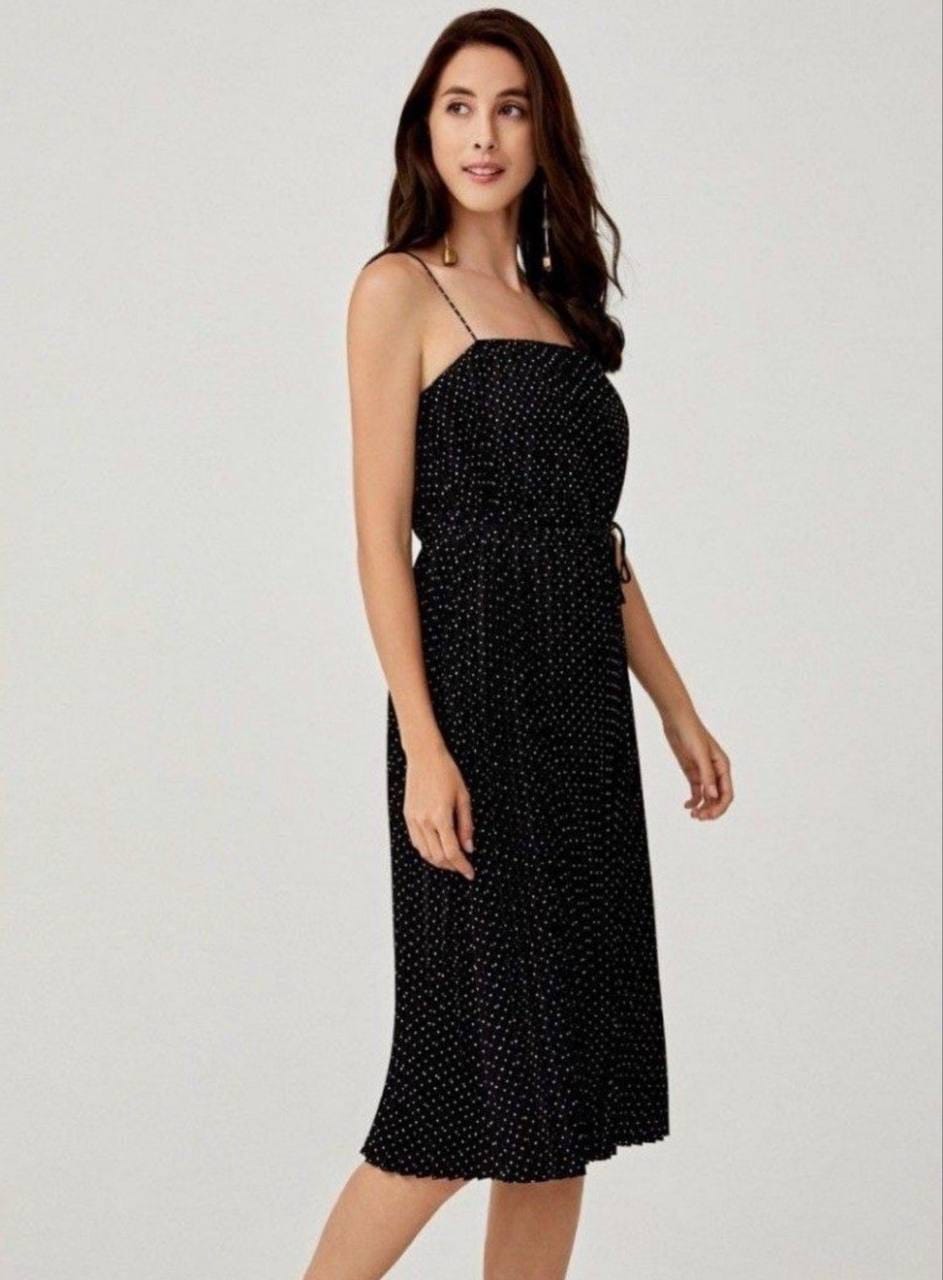 Love Bonito LB Lalaine Polka Dot Pleat Dress