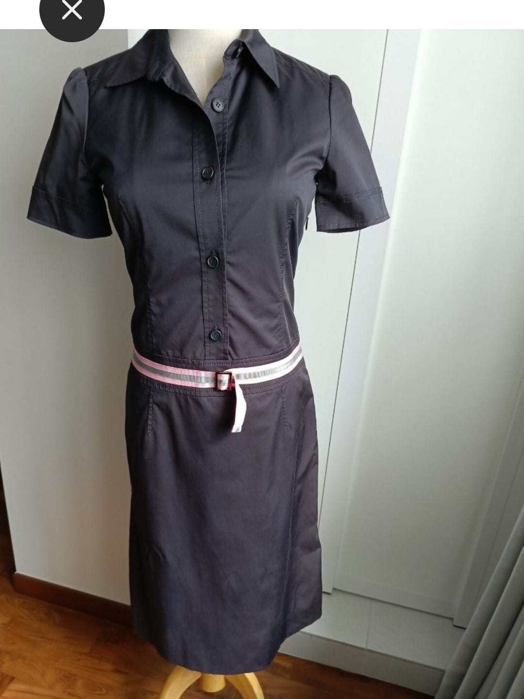 Chic Black Miso Shirt Dress - XS