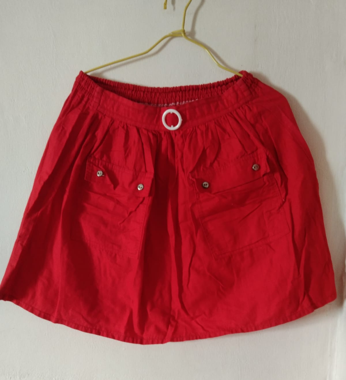 Bright Red Button-Up Vest Top - Photo 2