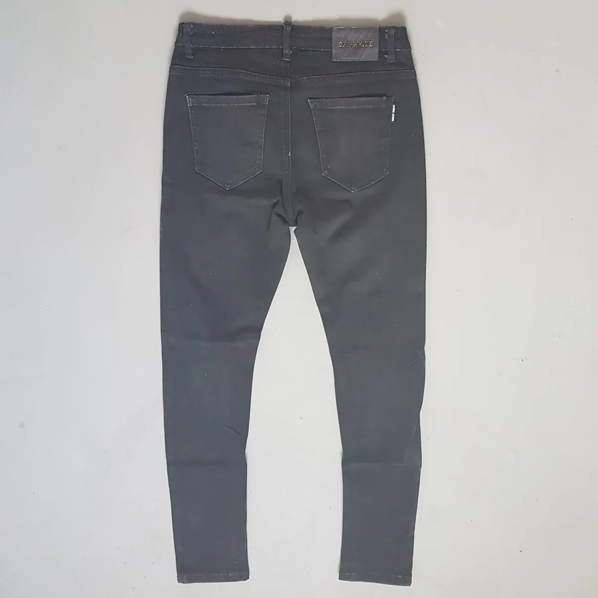 Off-White Retro OFF-WHITE Denim Jeans, Size 32 SUPREME x Off-White Black Pants, Bootcut Jeans, Stretchable Bottoms, Cosmopolitan, ITALIAN Designer Wear, Sophistication, Nostalgic Appeal, Vintage Trousers, Work or Play, Luxury Living, Cult Street Fashion - Photo 2