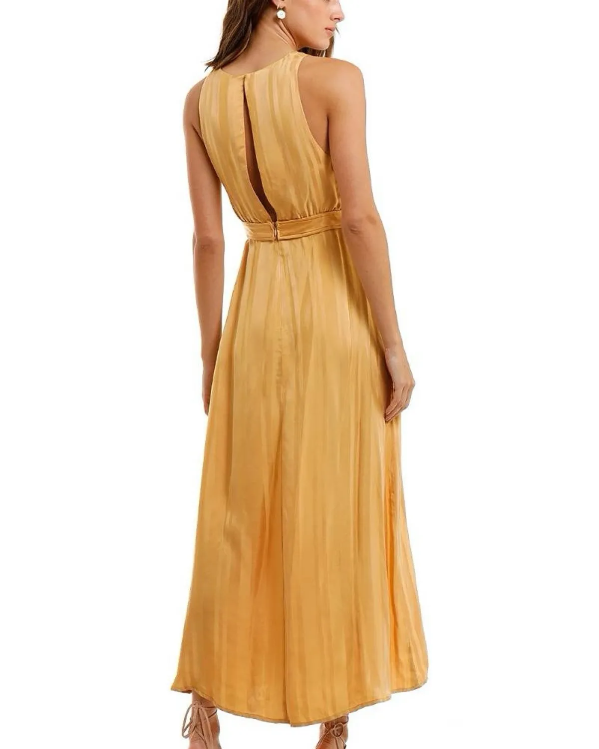 Shona joy Shona Joy Split Skirt Midi Dress in Saffron size UK10 - Photo 9
