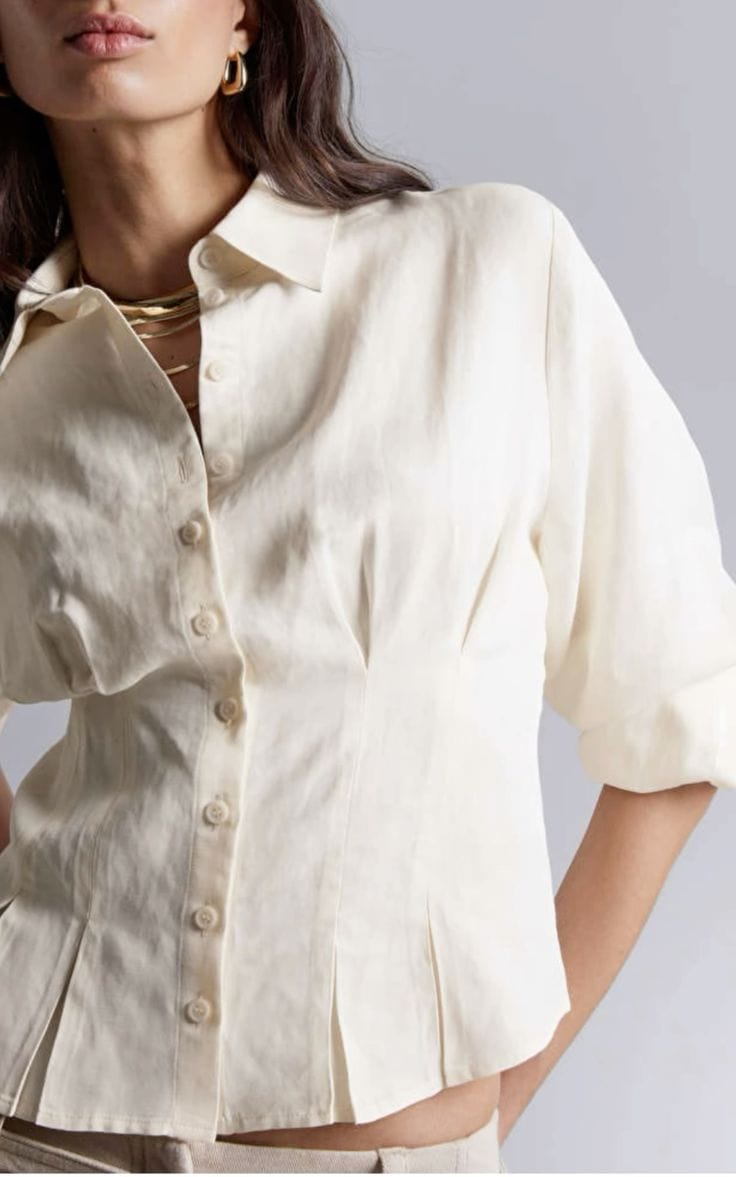 & Other Stories & Other Stories - Fitted Linen Button-Up Blouse - Photo 2