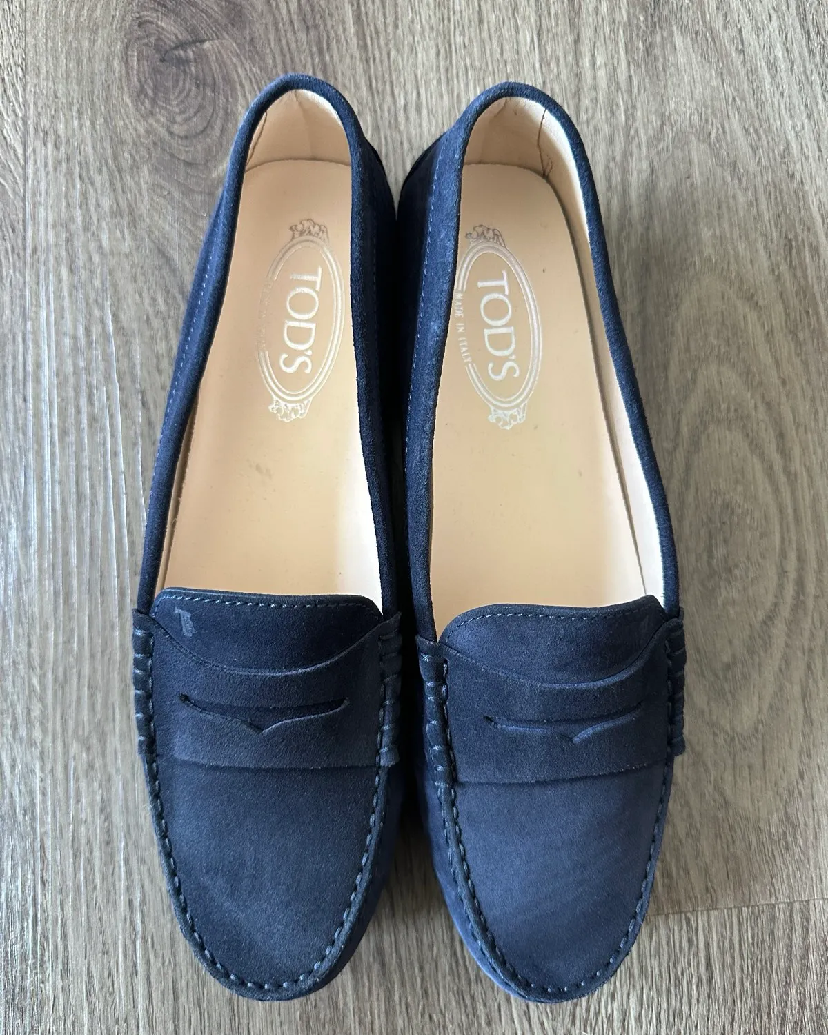 TOD’S Chic Tod’s Navy Suede Loafers - Photo 3