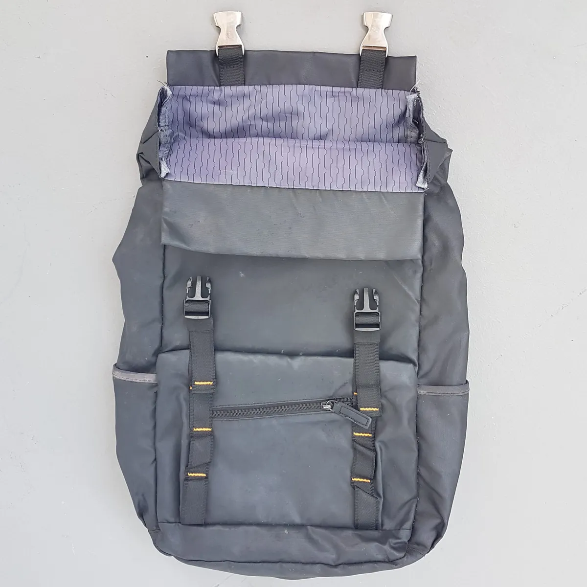 OGIA Exclusive OGIO Backpack, Grayish Black Haversack, Cool Nylon Fold-Over Flap Rucksack, Cosmopolitan, Dual Front Buckle, Laptop Bag, Padded Back, Sophistication, Streetwise, Pop Culture, Urban Style, Timeless Appeal, Everyday Fashion - Photo 9