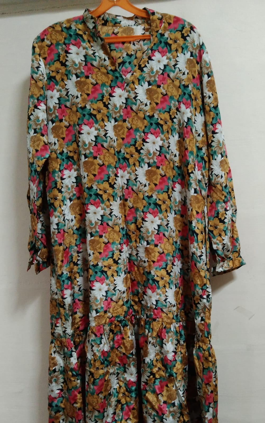 Floral Maxi Dress with Sleeves