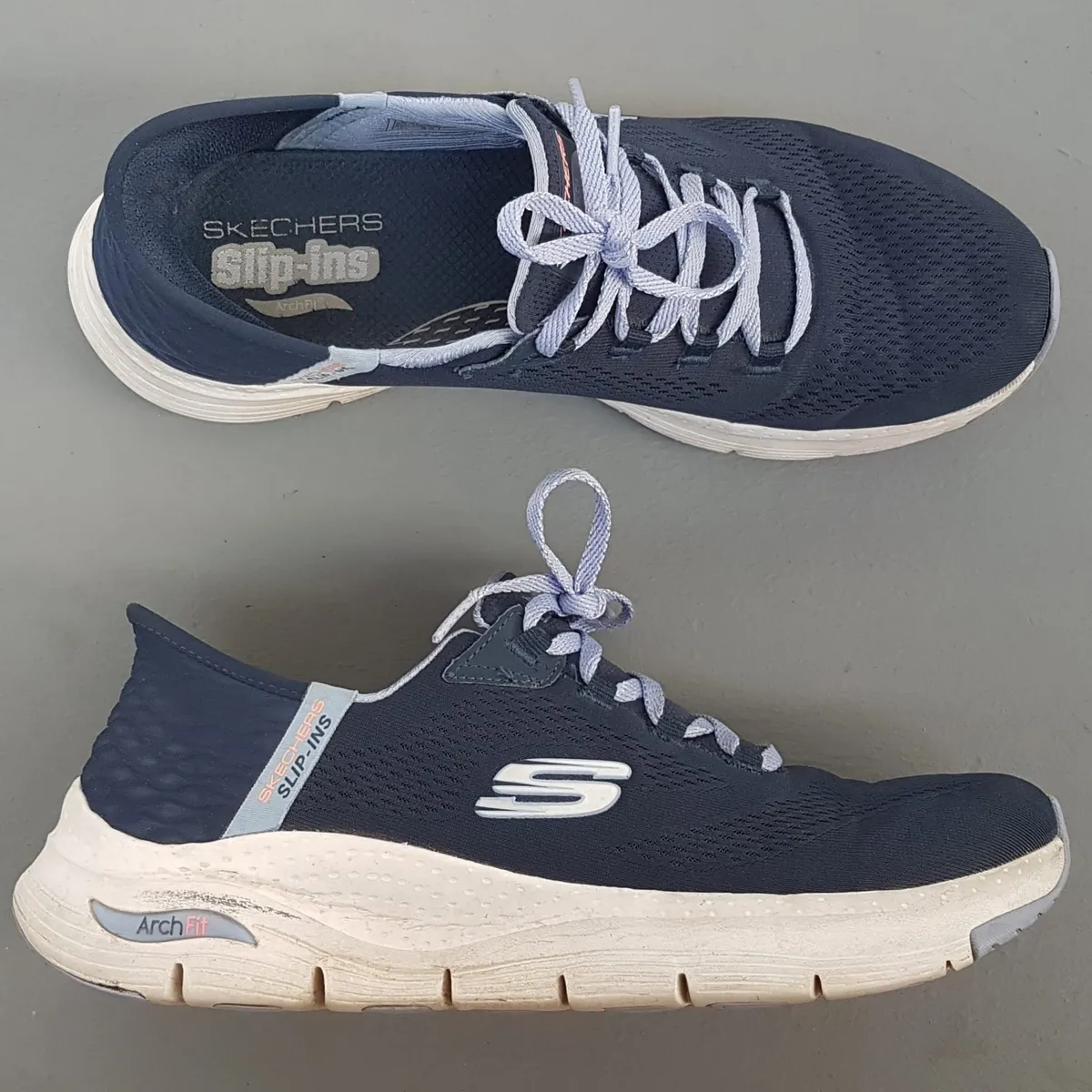 Skechers Original Skechers Hands Free Slip-Ins, Arch Fit, Fresh Flare Model, US 11, UK 8, EU 41, CM 28, Cool Blue Sneakers, Comfortable Walking Shoes, Cosmopolitan, Breathable Mesh, Max Airflow, Lightweight, Living Concepts, Sophistication, Streetwise - Photo 6