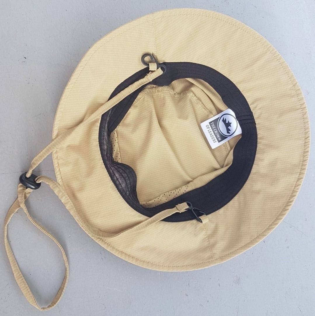 UV Protection Khaki Bucket Hat w/ Chin Strap ☀️