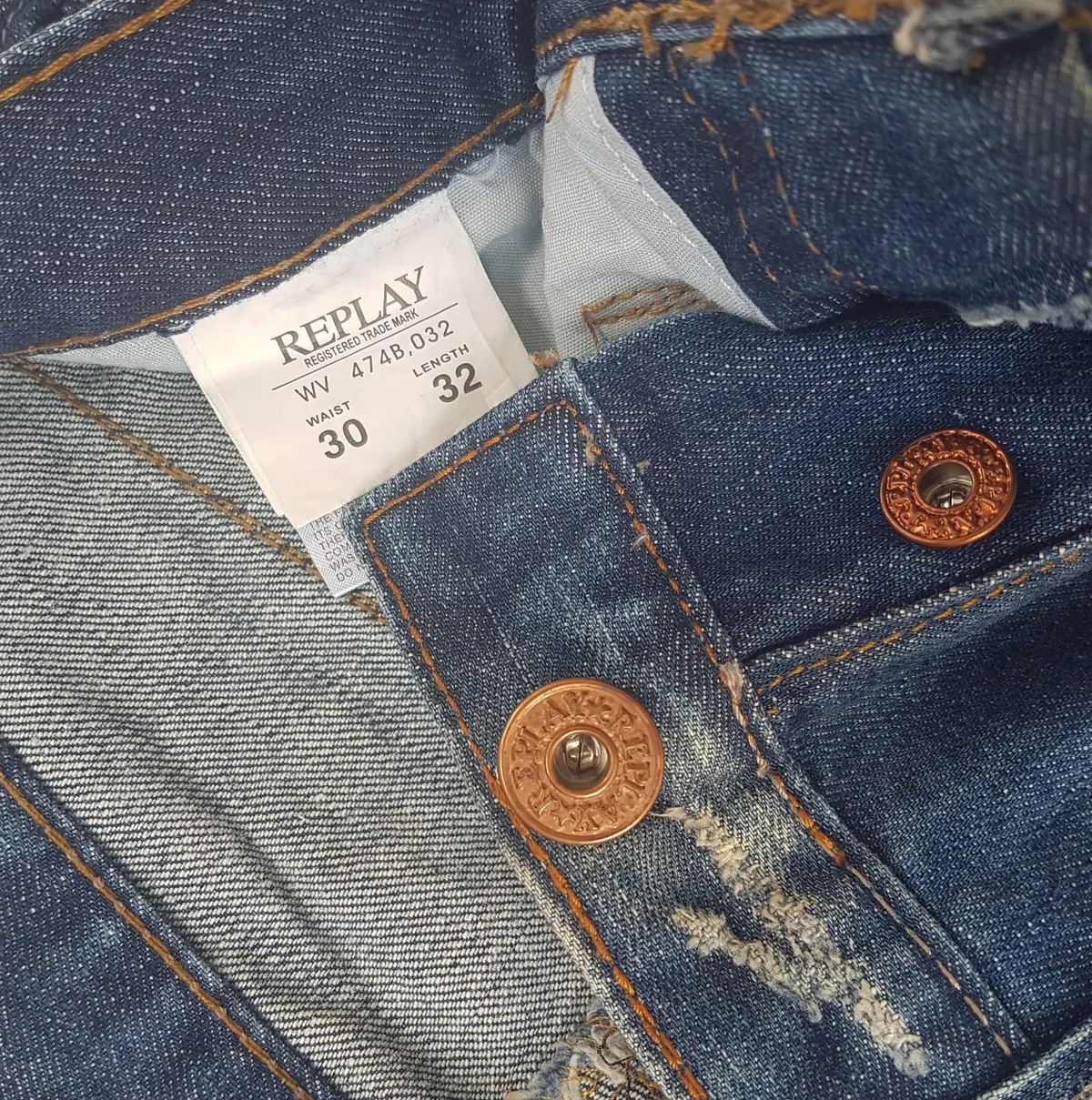 REPLAY, ITALY Retro REPLAY Denim Jeans, ITALY, Exquisite REPLAY Bootcut Jeans, Size 30, Cool Flare Bottoms, Cosmopolitan, ITALIAN Designer Wear, Distressed Model, Sophistication, Nostalgic Appeal, Vintage Pants, Timeless Classic, Luxury Living, Cult Street Fashion - Photo 7