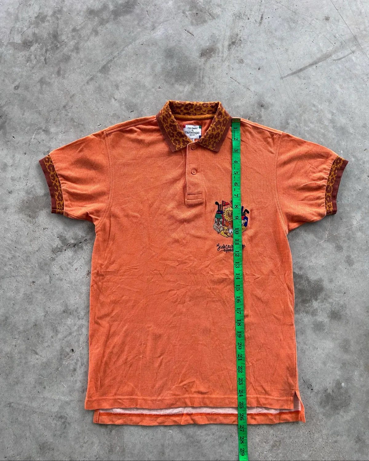 Jean Charles Castlebajac Retro Orange Crest Polo Shirt - Photo 5