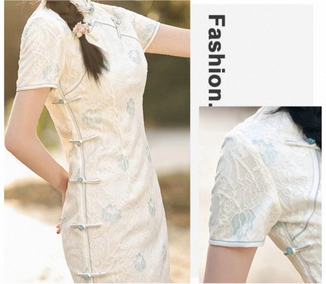Improved Cheongsam Dress, Suitable for Everyday Wear, for Petite Individuals - Photo 3