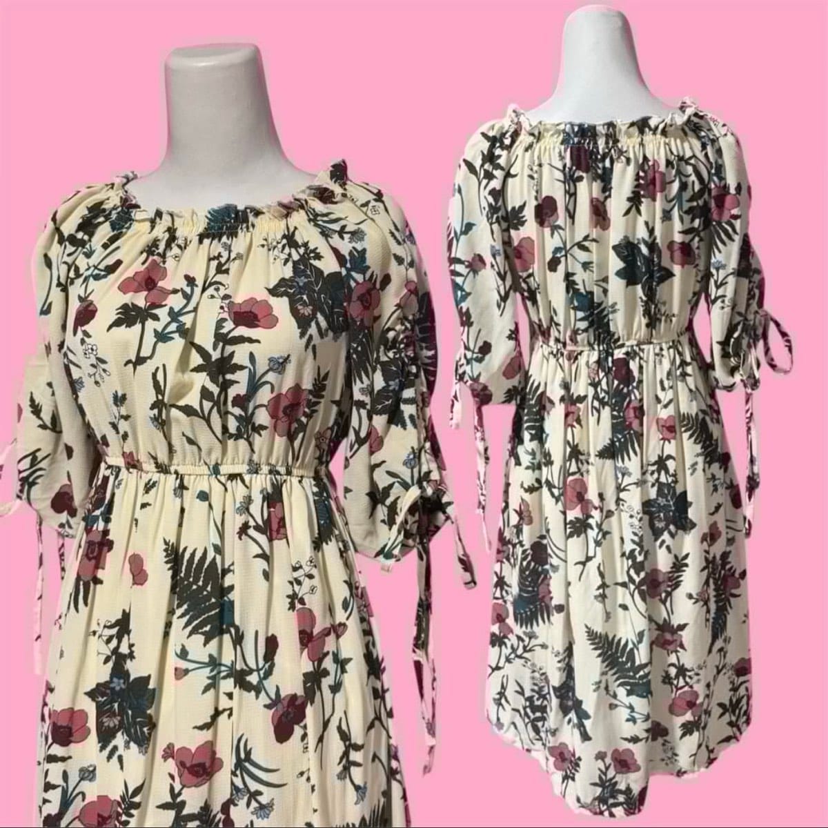 Chic Floral Boho Midi Dress - Photo 2