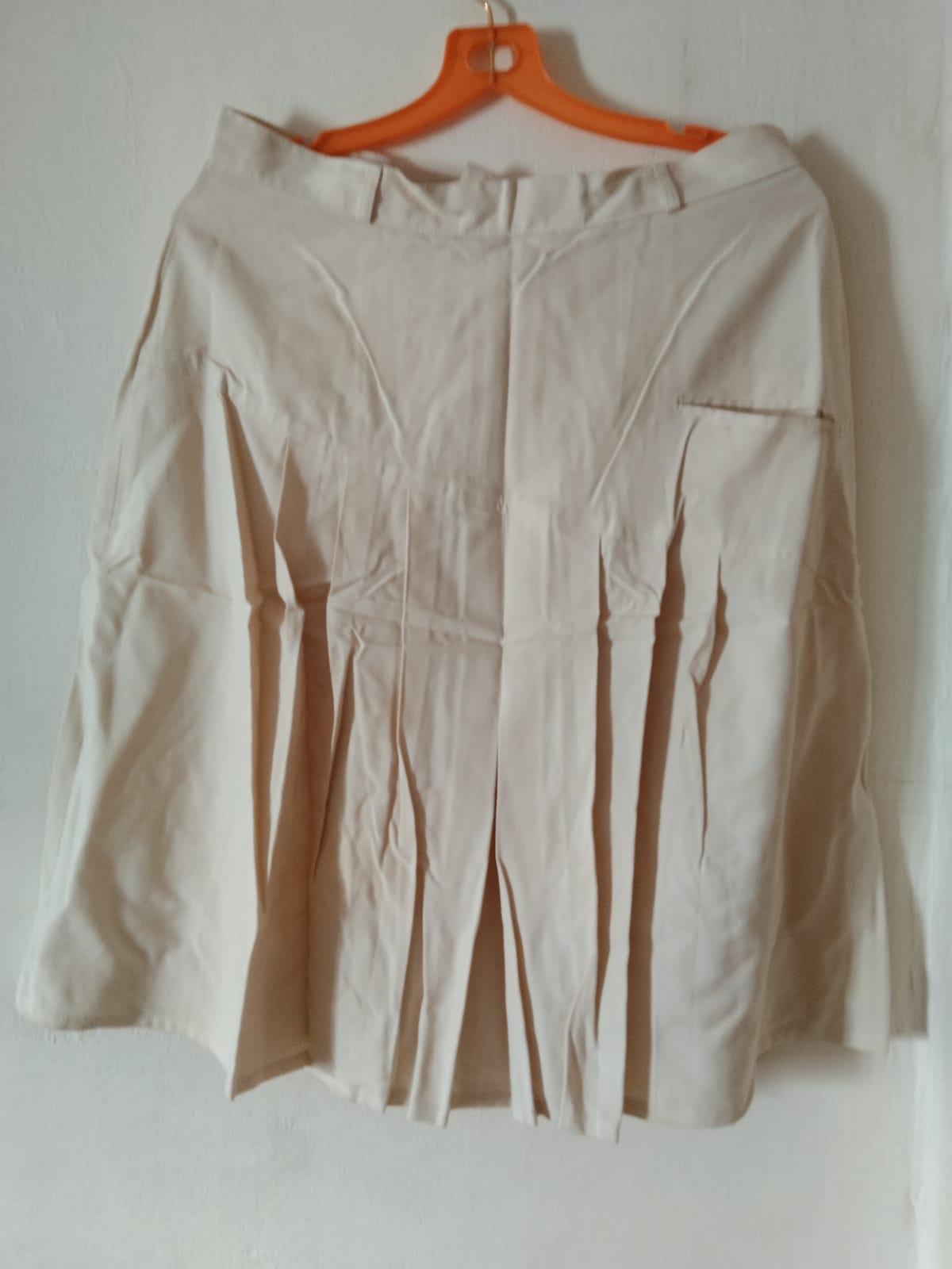 Beige Pleated Skirt