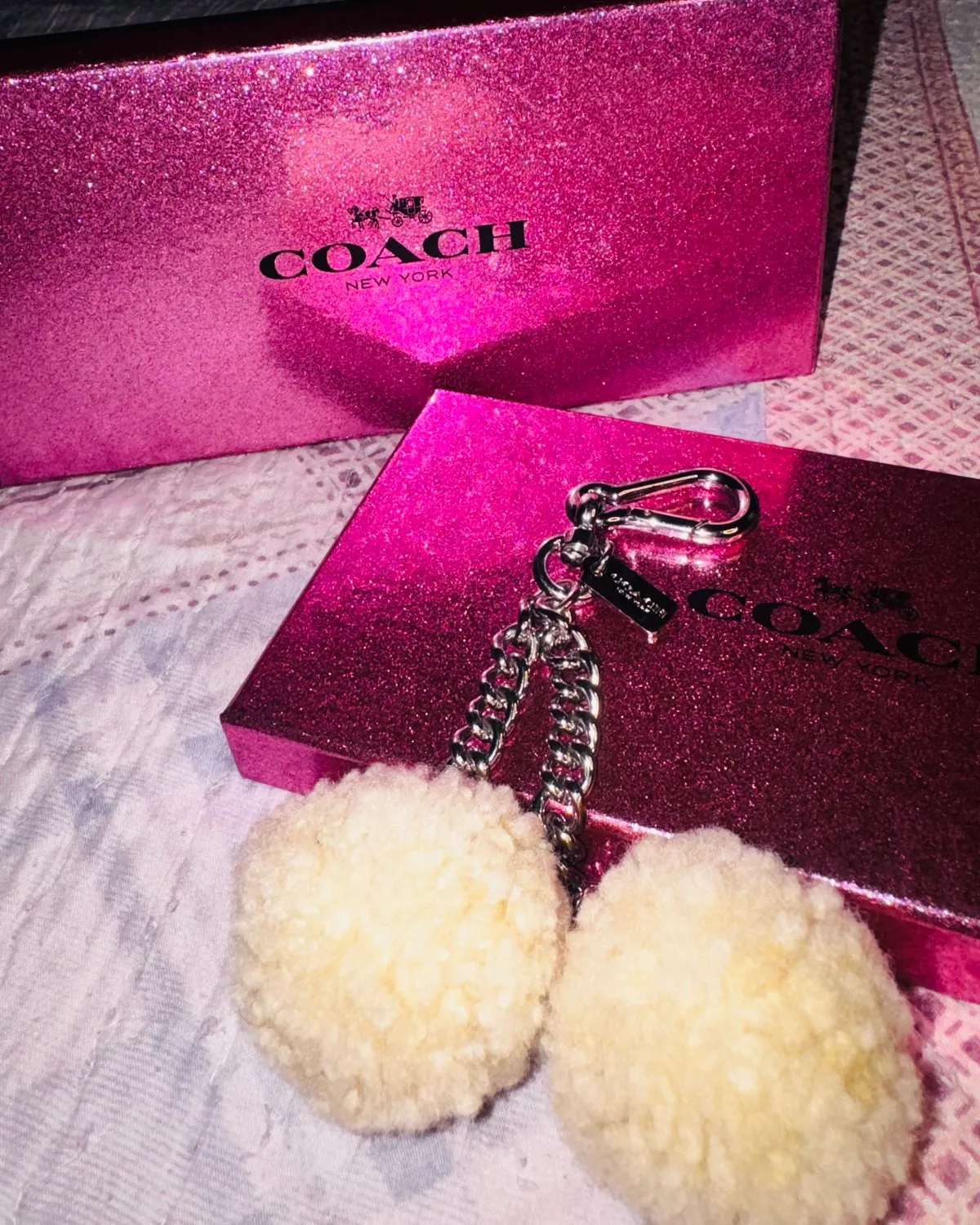 Chic Coach Pom Pom Keychain