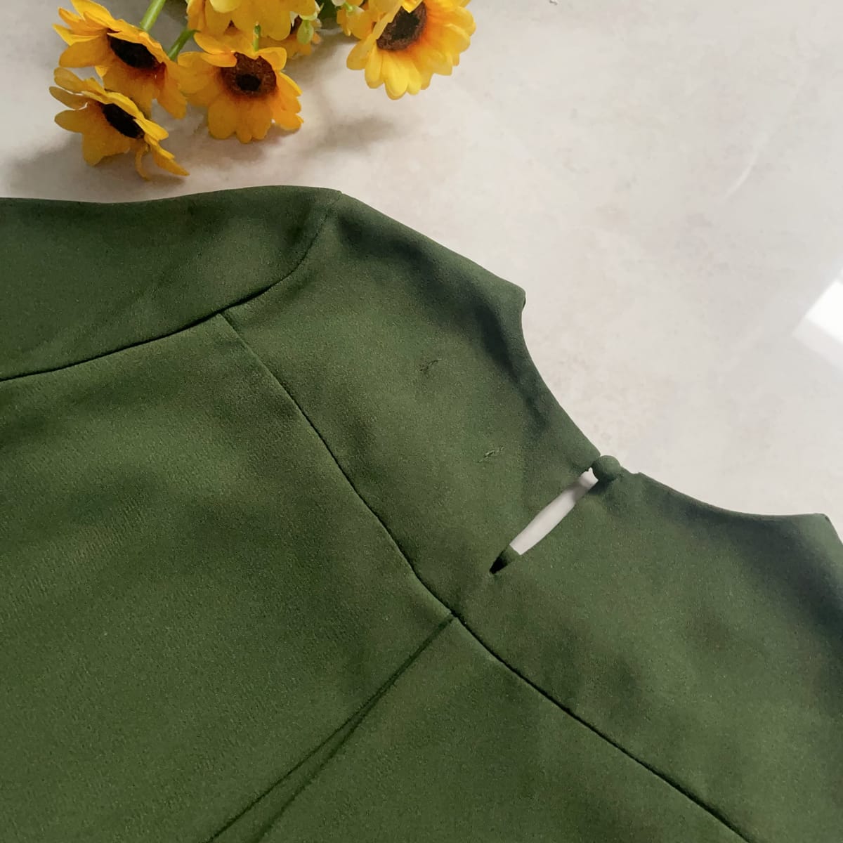 Mirror Sister Forest Green Ruffle Dress - Photo 7