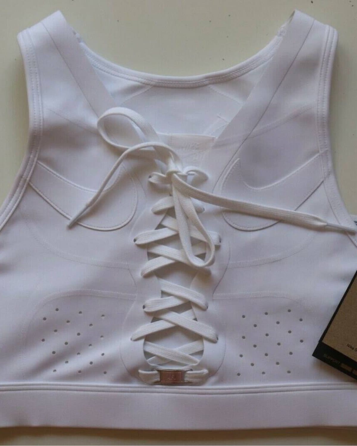 Nike Lace-Up White Sports Top