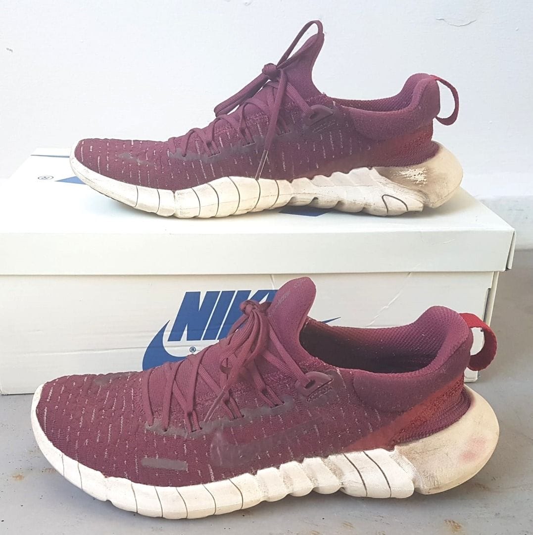 NIKE Free Run 5.0 Burgundy Sneakers (US 8, EU 39) - Photo 2