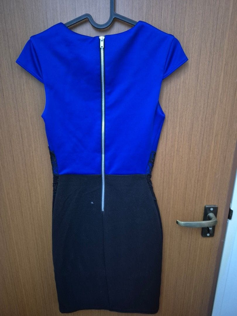 Lipsy Chic Lipsy London Blue & Black Dress - UK 6 - Photo 2