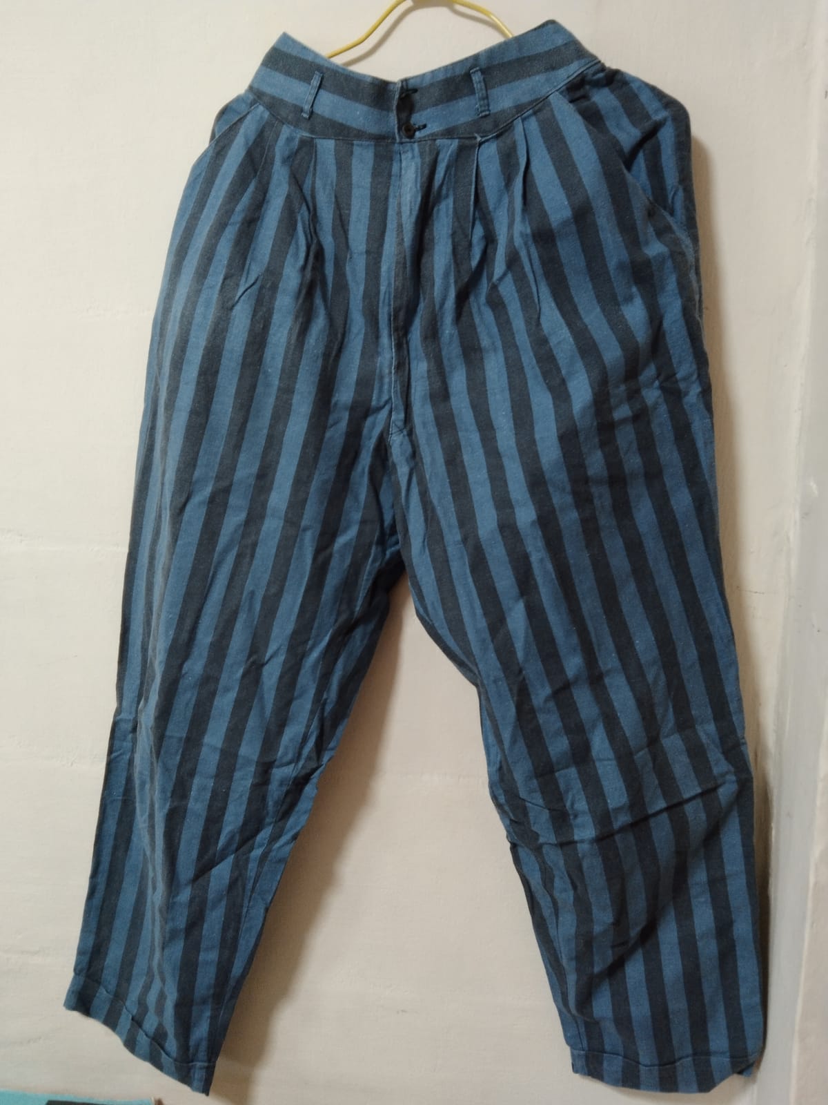 Striped High-Waist Trousers