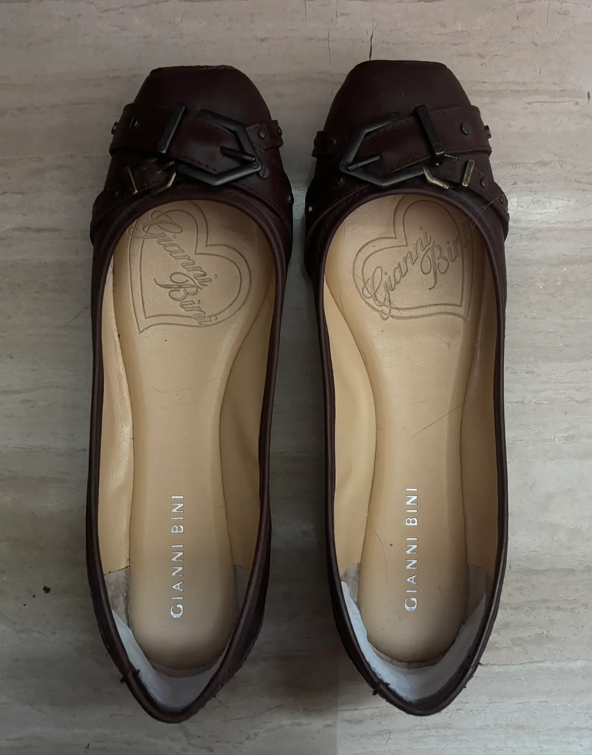 Gianni Bini Leather Buckle Flats